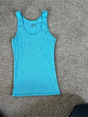 Arizona Jean Company Turquoise Ribbed Women's Tank Top